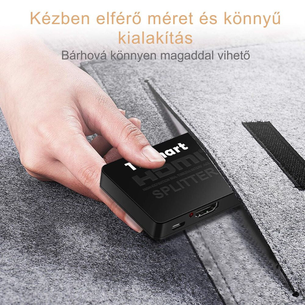 TESmart HDMI Splitter 1x2 – 4K@30Hz Ultra HD, HDMI Elosztó TV - hez, konzolhoz - BShopy1 HDMI 2 TV - re4K@30HzDolby DTS támogatásX000X5KUH3_5