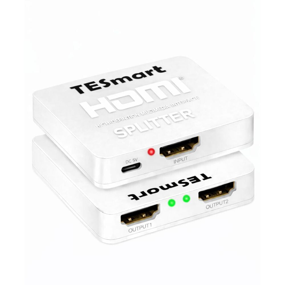 TESmart HDMI Splitter 1x2 – 4K@60Hz HDMI 2.0 Elosztó, Tükrözött Megjelenítés – Fehér - BShopy18Gbps HDMI4K@60HzDeep Color támogatásX0012F4BK5_0