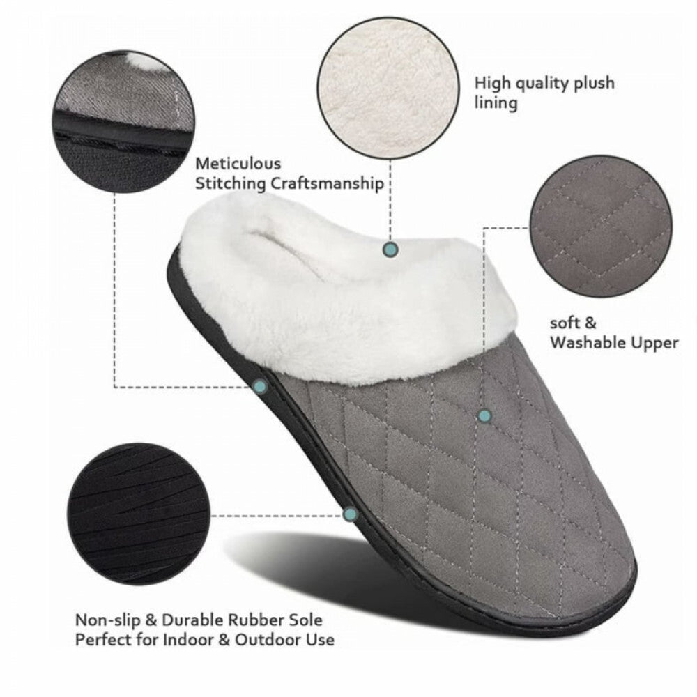 Ultraideas Memóriahabos Téli Mamusz – 46 - 47 - es Méret, Szürke Kényelmes Benti Papucs - BShopy46 - 47 Méretcsúszásgátló talpkényelmes mamuszX0012ZMXZ5_1