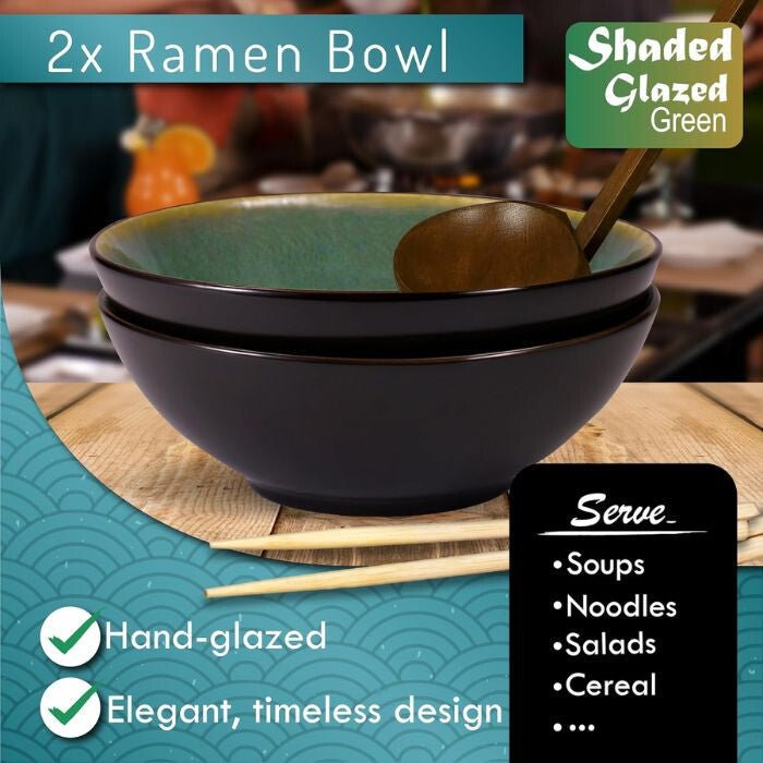 Urban Lifestyle Kerámia Rámentál Szett – 2 db Elegáns Tál Tésztákhoz és Konyhai Tálaláshoz - BShopy2 db kerámia rámentáldekoratív kerámia tálkerámia tál szettB07JVNKH9Z_5