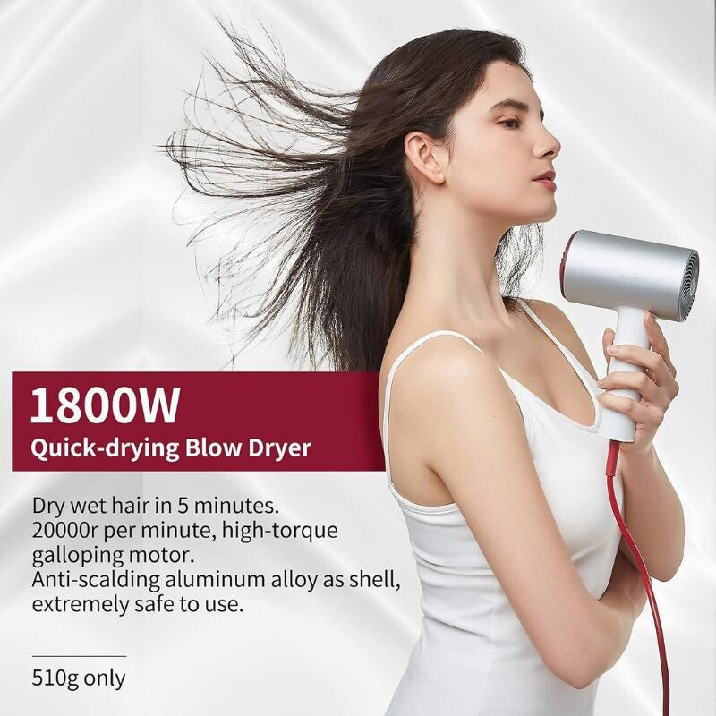 Xiaomi Soocas H5 Professzionális Hajszárító – Ezüst Színű, Hideg És Meleg Levegővel - BShopy1800 W hajszárítóezüst hajszárítóhajszárító 4 üzemmóddal6970237662309_7