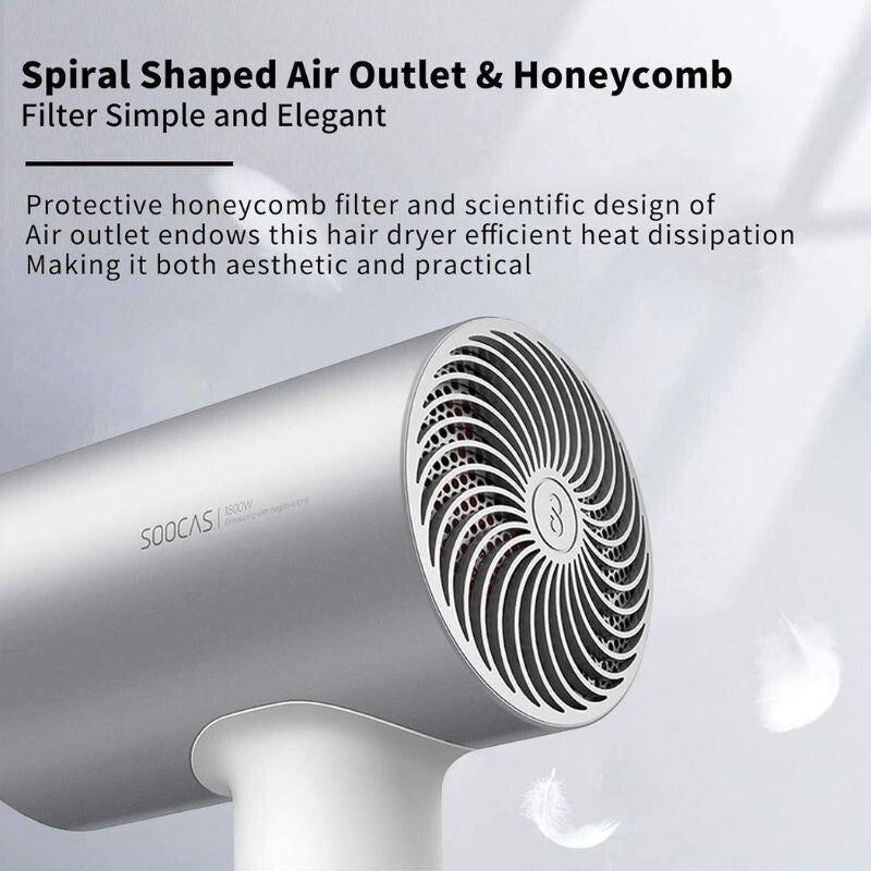 Xiaomi Soocas H5 Professzionális Hajszárító – Ezüst Színű, Hideg És Meleg Levegővel - BShopy1800 W hajszárítóezüst hajszárítóhajszárító 4 üzemmóddal6970237662309_5