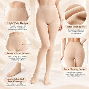 Yulaixuan Damen-Strumpfhosen-Set – 4 elastische und bequeme Strumpfhosen - BShopy