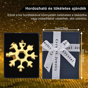 18 az 1 - ben Hópehely Multiszerszám – Rozsdamentes Acél Kulcstartó - BShopy