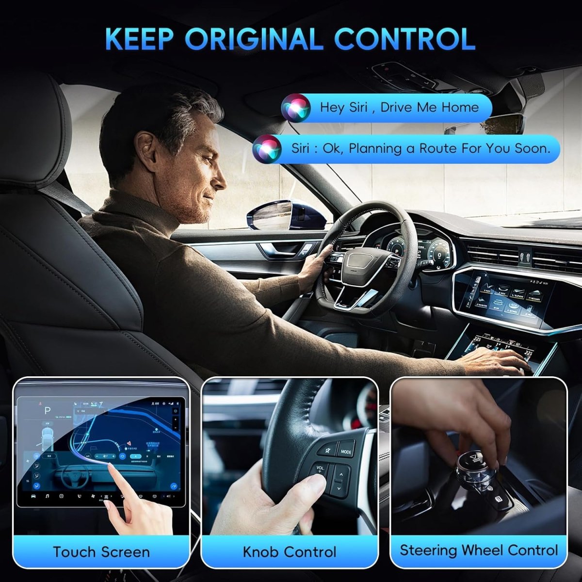 2 az 1 - ben Wireless CarPlay és Android Auto Adapter – Vezeték nélküli autós kapcsolat egyszerűen - BShopy