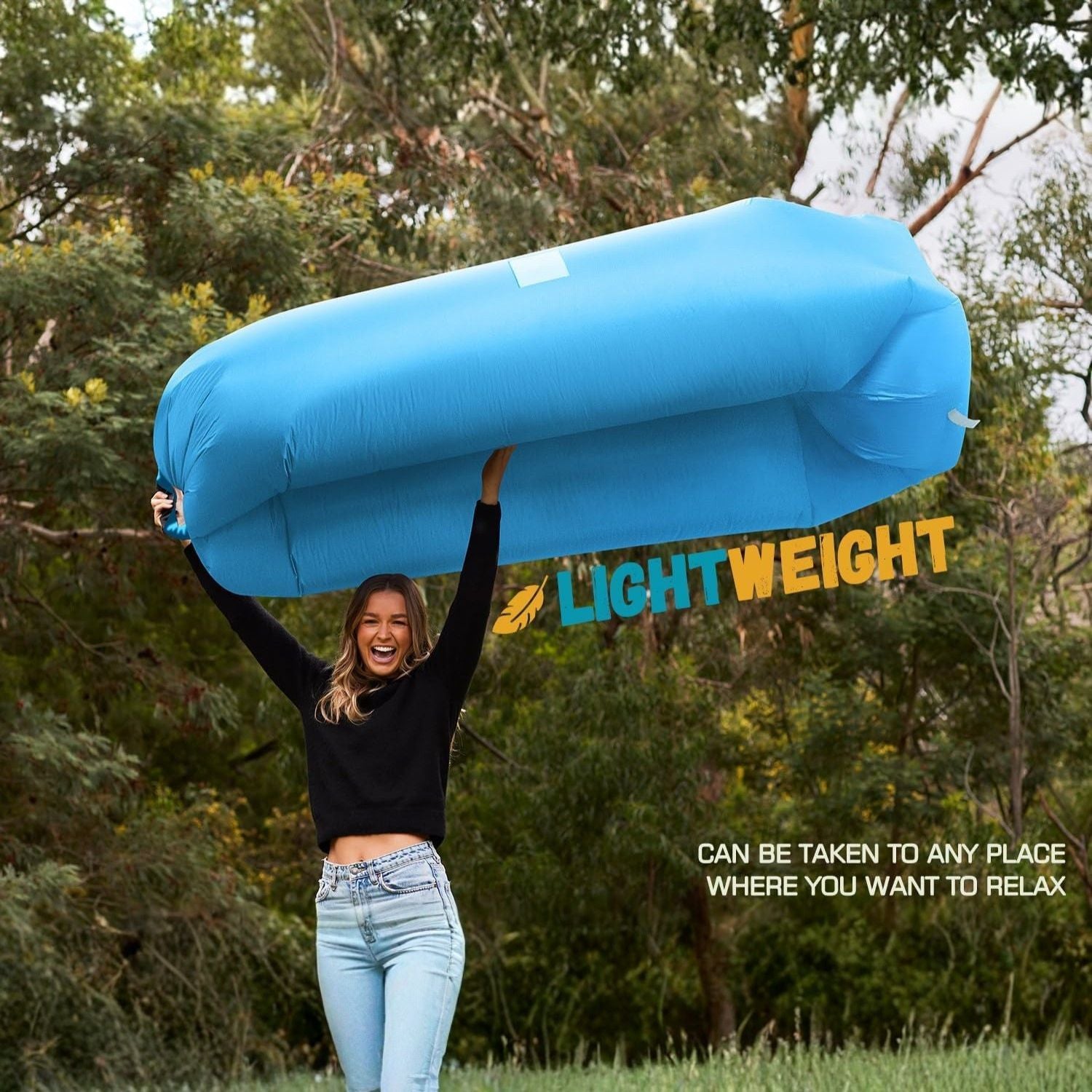 Premium Aufblasbares Luftsofa – tragbare Strandmatratze und Liegestuhl