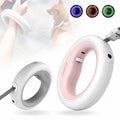 Moestar 2 Plus Zurückziehbare Hundeleine - 3 m, mit LED-Licht, Rosa-Weiß, Ergonomischer Griff