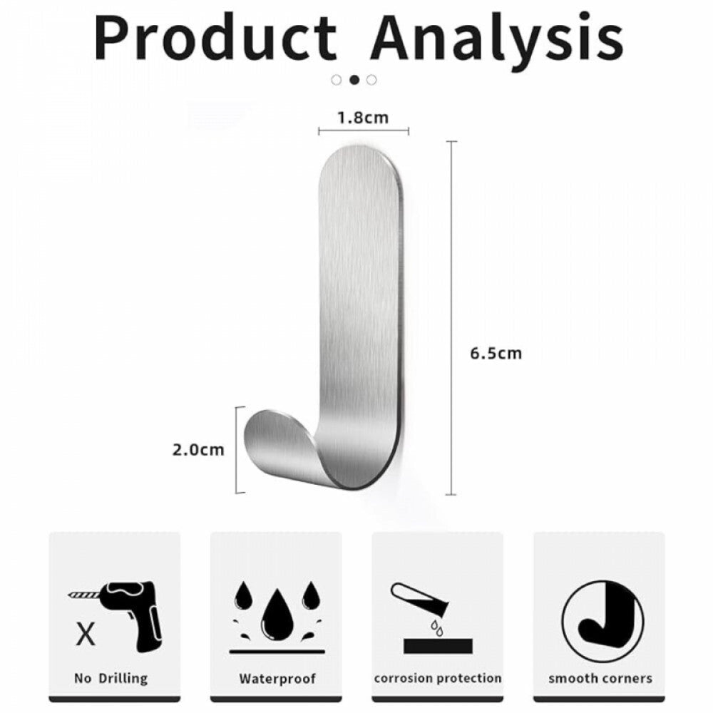7Simplex Öntapadós Fém Törölköző Akasztó 2 db Kis Akasztóval (Ezüst) - BShopyfém akasztó szettfürdőszoba akasztófürdőszobai kiegészítőX001CFIOHL_1