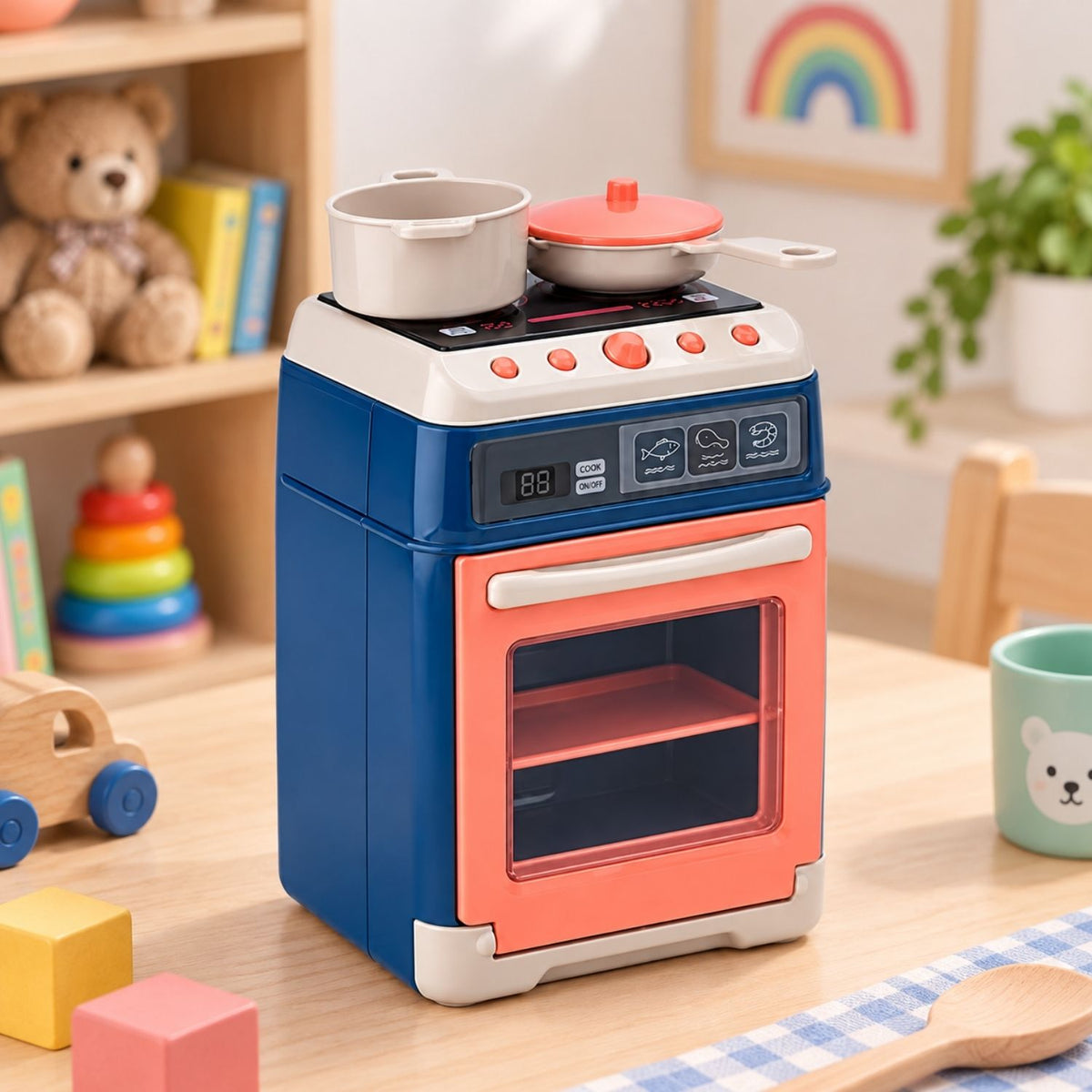 Spiel-Backofen für Kinder - Realistische Ton- und Lichteffekte