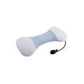 Blux Verstellbares Lendenkissen mit Pumpe – Orthopädischer Memory-Schaum, Hellblau - Weiß