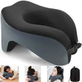 Blux Premium-U-förmiges Reise-Nackenkissen – Bequemer Schlaf unterwegs – Schwarz – Blau