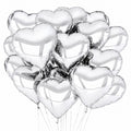 Folienballons Herzförmig Silber 30 Stück 40x45 cm
