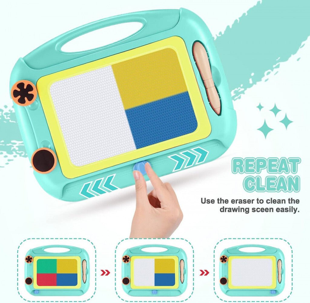 AiTuiTui Zöld Mágneses Rajztábla Gyerekeknek - Kreatív és Környezetbarát - BShopy3+ éves játékgyerek rajztáblakreatív játékX0011BQ64J_1