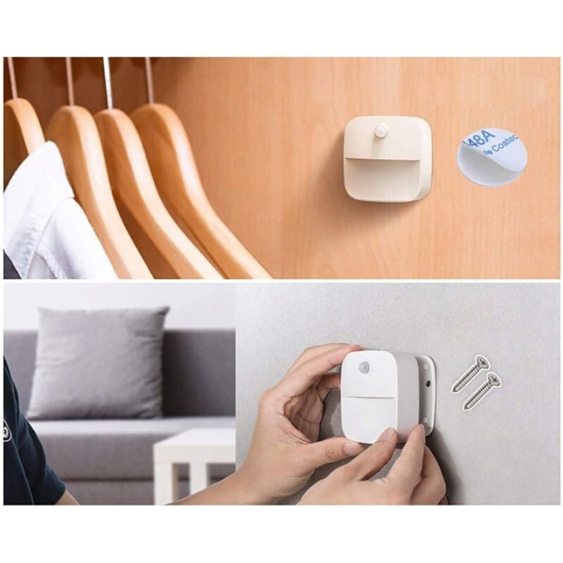 Ansal LED Mozgásérzékelős Éjszakai Lámpa - Vezeték Nélküli, Elemes Lépcsővilágítás - 2db - BShopy