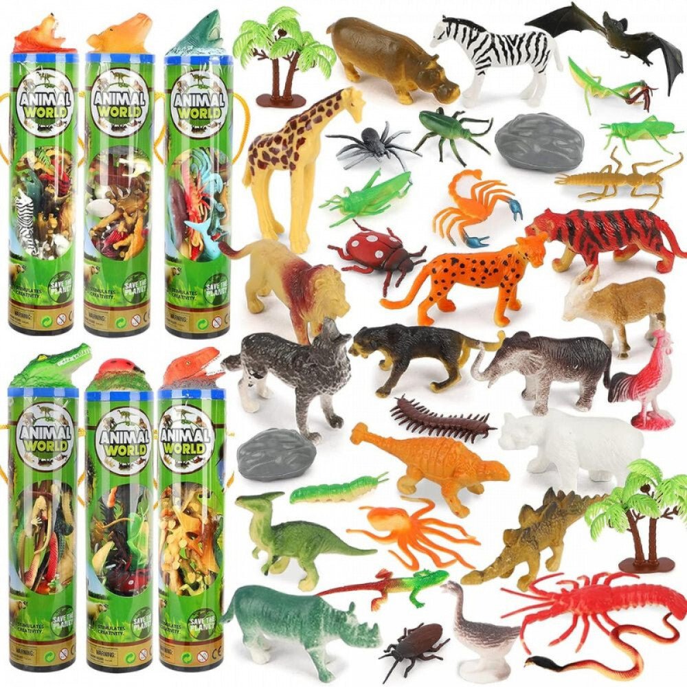 BeebeeRun 6 Darabos Puha Állatfigura Szett - Gyerekeknek - BShopy