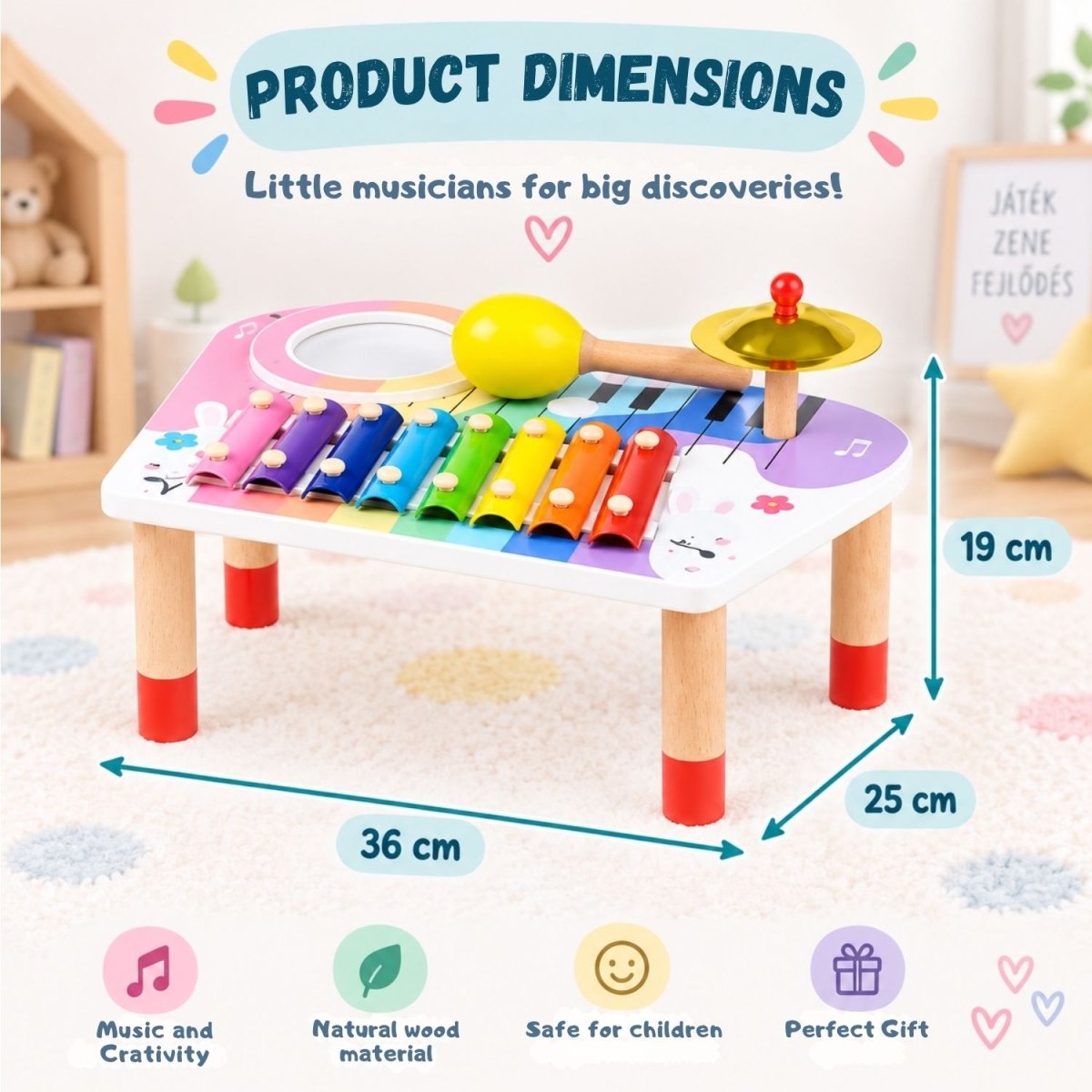 BeebeeRun Musikinstrumente-Set für Kinder - 8-teiliges Musikspielzeug-Set-BShopy