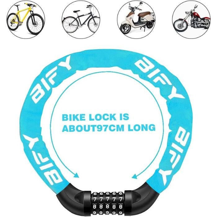 bify fahrradschloss code vergessen BIFY Fahrradkettenschloss, Fahrradschloss – BShopy