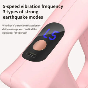 BLux Hordozható Elektromos Izomstimulátor Masszírozó - Vibrációs Kézi Masszázseszköz (Rózsaszín) - BShopy
