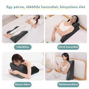 Blux multifunktionales Stützkissen aus Memory-Schaum – Rückenstütze, zum Entspannen und für die Bauchlage (65×46×26 cm, Dunkelgrau) - BShopy