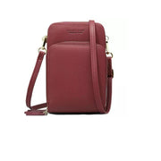 Handy-Umhängetasche Damen – Crossbody, 8 Kartenfächer, PU-Leder, 12 x 19 x 7 cm