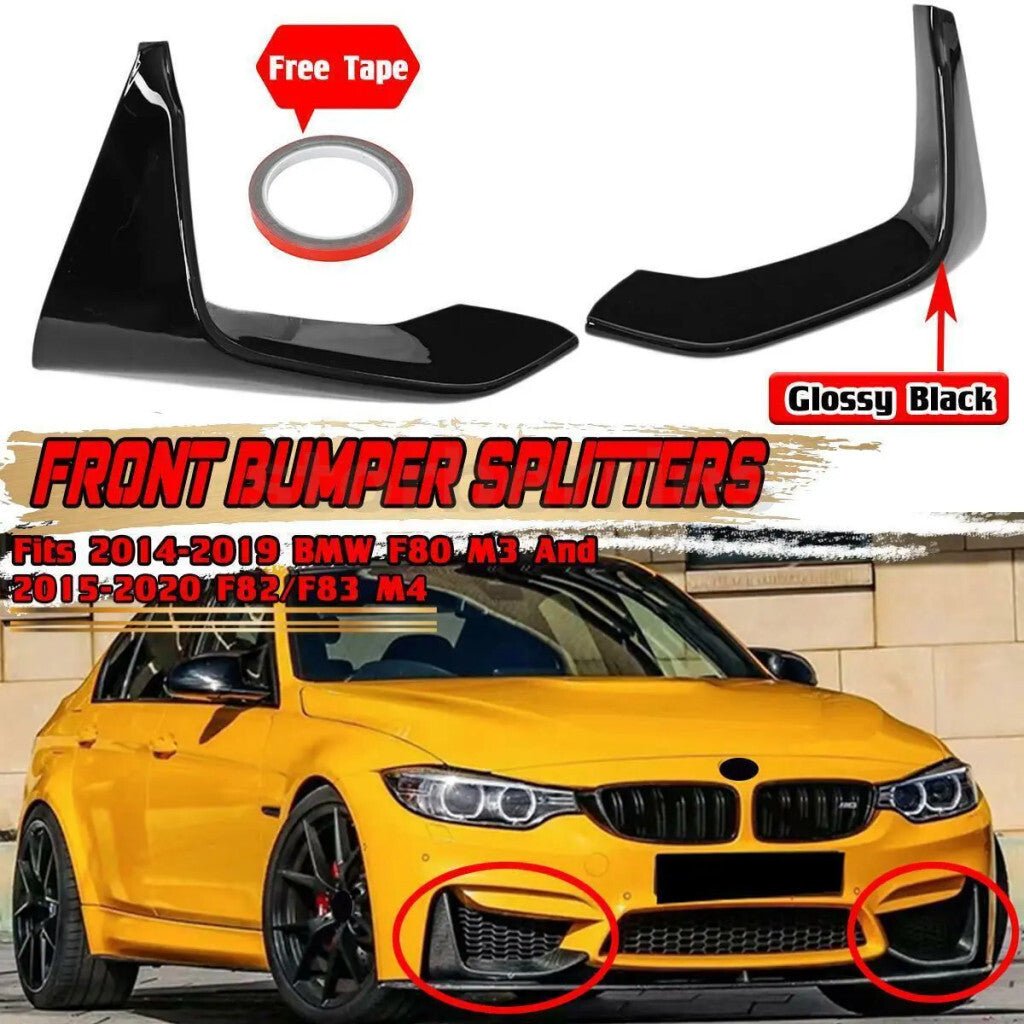 Első Lökhárító Légterelő Toldat 2db BMW Autókhoz (Fekete) - BShopy