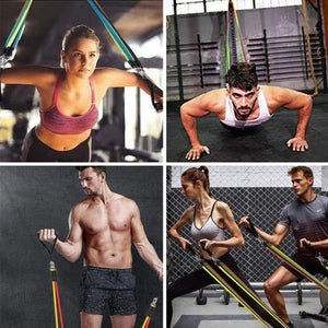 Fitbody 11 db - os Fitnesz Gumikötél Készlet – Színes - BShopy