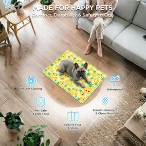 Furrybaby Ananászmintás Hűsítő Matrac Kisállatoknak - Hűtőhatású Fekhely - BShopy