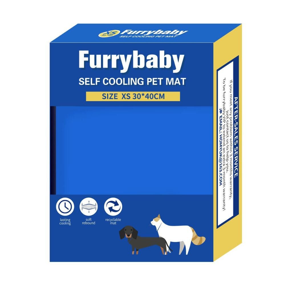 Furrybaby Hűtőmatrac Házikedvenceknek - XS (30×40 cm), Kék, Nyári Hűsítő Ágy Kisállatoknak - BShopy
