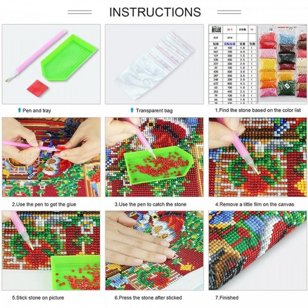 Gyémántfestő Készlet Oroszlán Mintával - Kreatív DIY Kézműves Szett - BShopy