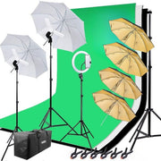 Hakutatz Professionelles Fotostudio-Set mit Ringlicht und Beleuchtung