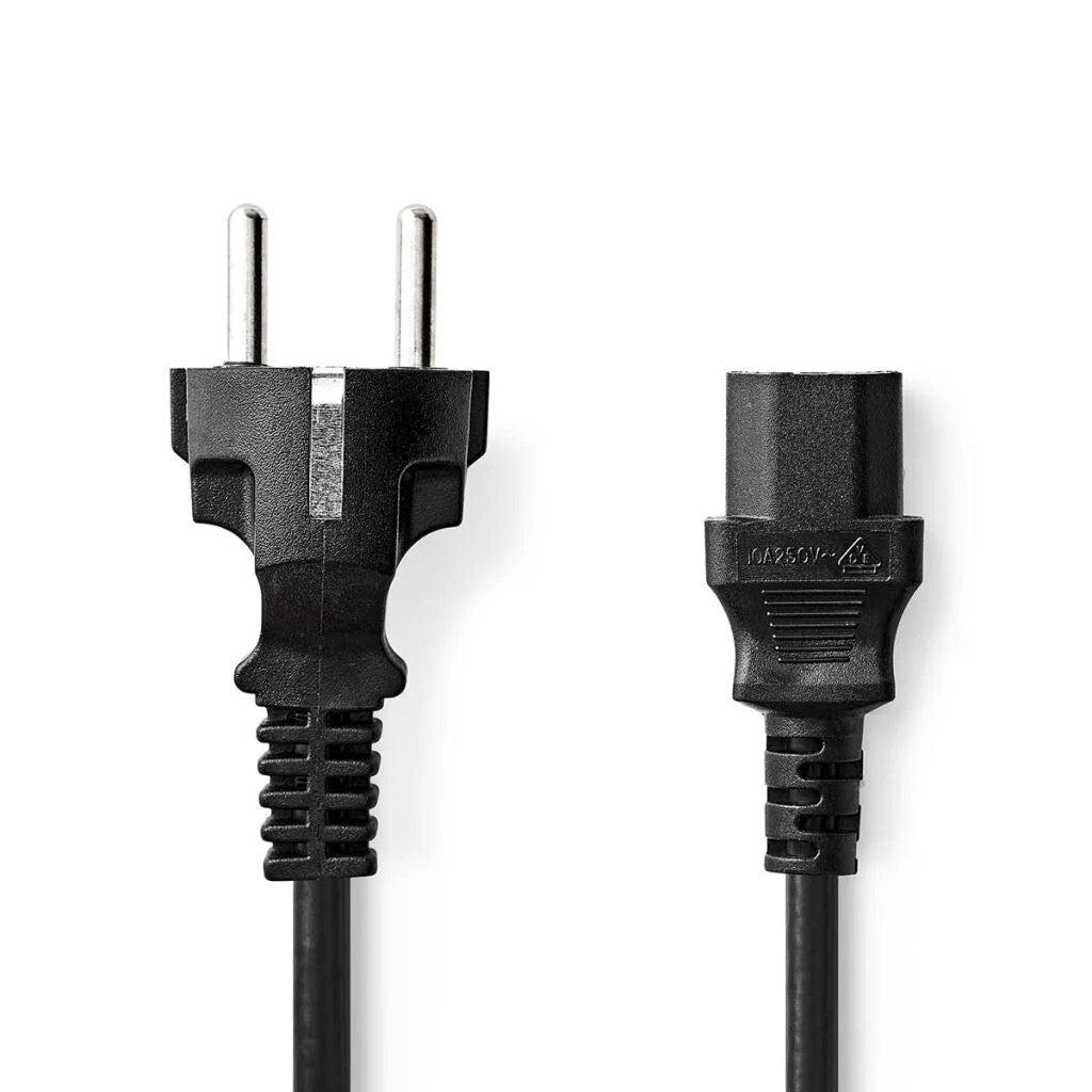 Hálózati Tápkábel 250V - Fekete, Univerzális Tápvezeték Elektronikai Eszközökhöz - BShopy
