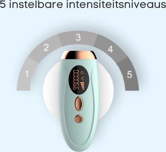 IPL Otthoni Szőrtelenítő - Türkizzöld/Bronz, 999 999 villanás, 5 fokozat - BShopyX001LGREEN001_5