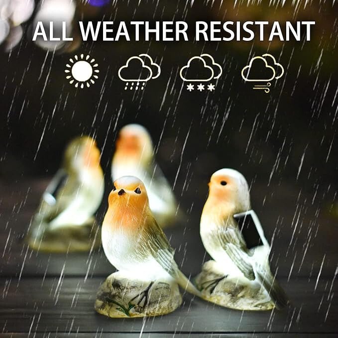 JeeYee Napelemes Kültéri Madár LED Díszlámpa Kertbe, Teraszra, Dekorációhoz - BShopy