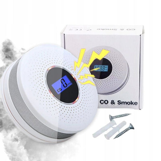 JKD 512COM LCD Kijelzős Szén - Monoxid és Füstérzékelő, Hang És Fényriasztással - 1db - BShopy