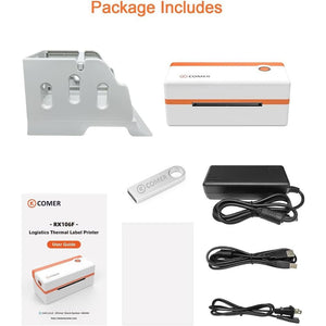 K‑COMER RX106F Hőnyomtatós Címkenyomtató USB – 10×15 cm Címkékhez, 150 mm/s, 203 Dpi - BShopy
