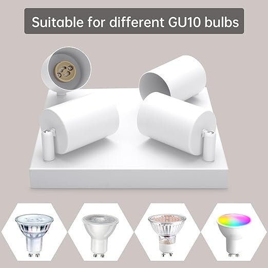 Ketom Forgatható, Állítható 4 Irányú LED Mennyezeti Sportlámpa (Fehér) - BShopy