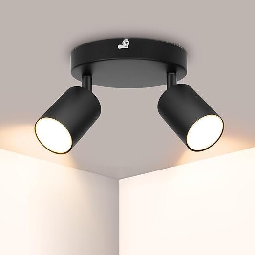 Ketom Szabályozható, Többirányú LED Mennyezeti Spotlámpa (Fekete) - BShopy