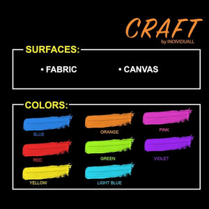 Lágy Textilfesték Készlet 8x20ml – Választható: Klasszikus vagy Foszforeszkáló Hatással - BShopy