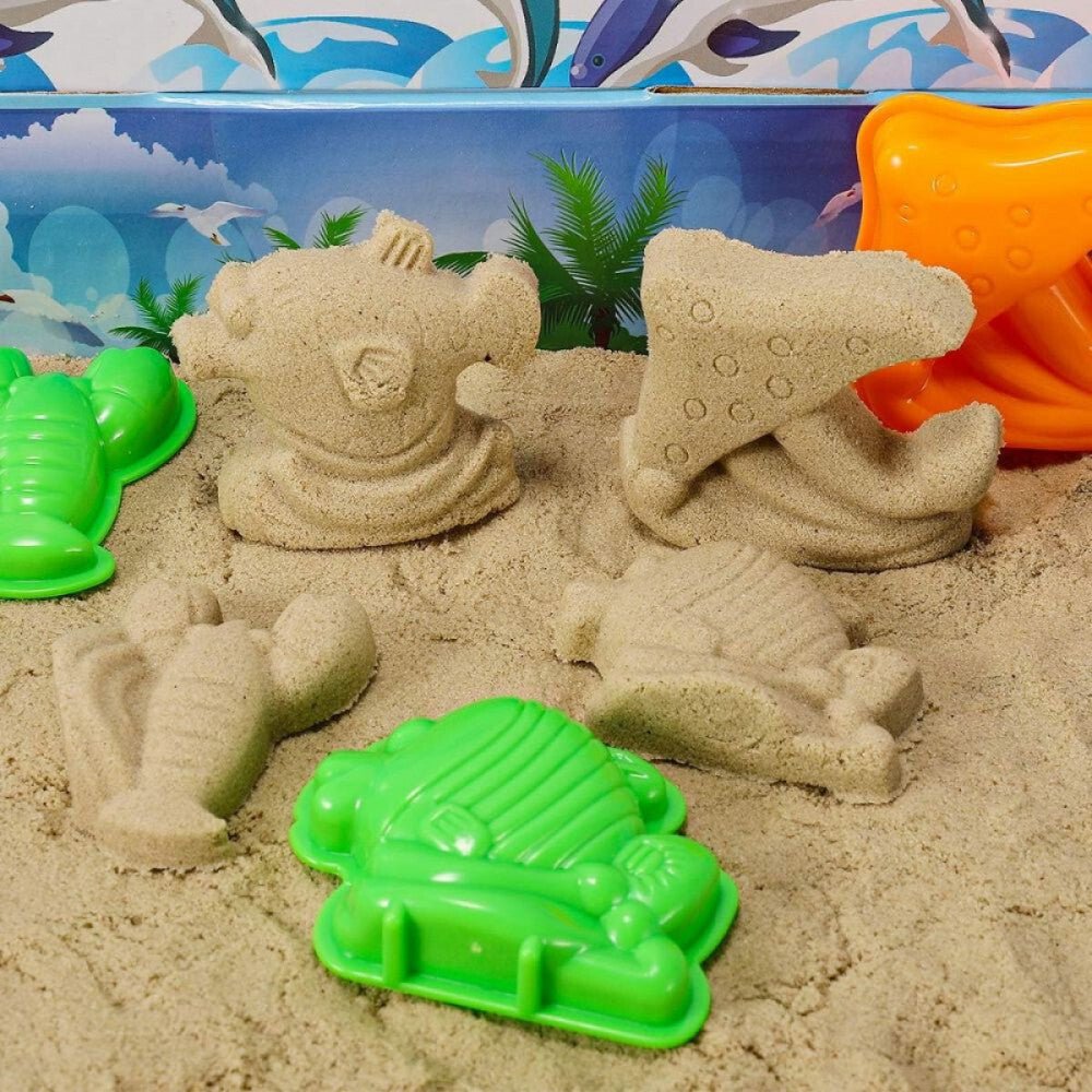 Magicfun 3D Kinetikus Homokszett - Tengeri Állatokkal, Kreatív Játék Gyerekeknek - BShopy