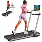 Mobvoi Home SE 2-in-1 klappbares Lauf- und Gehband (12 km/h) – mit 2,5-PS-Motor und intelligentem Trainings-Tracking  