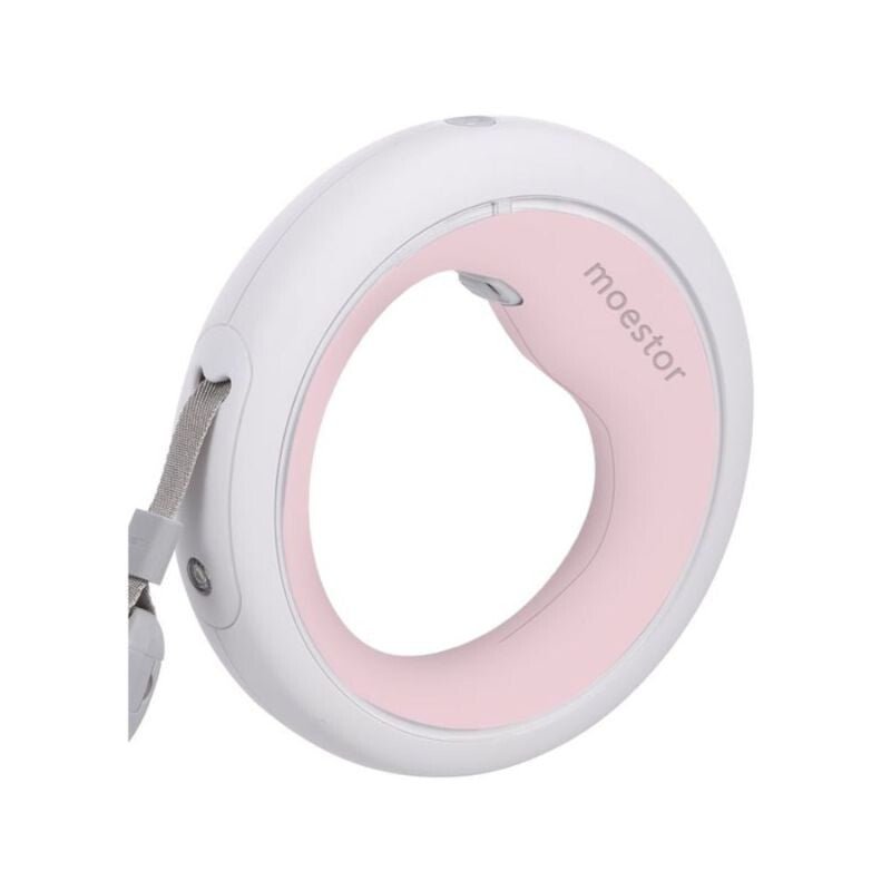 Moestar 2 Plus Visszahúzható Kutyapóráz - 3 m, LED Lámpával, Rózsaszín - Fehér, Ergonomikus Markolat - BShopy