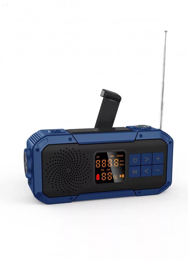 Multifunkciós Hordozható Rádió - Bluetooth, Powerbank, Napelemes, Vészlámpa - BShopy