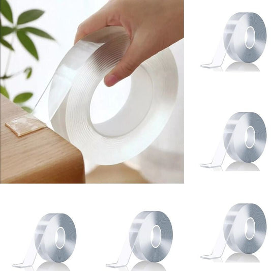 NanoGrip Kétoldalú Átlátszó Ragasztószalag – 5 db, 3 m - es - BShopyW00120345_0