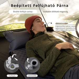 Naturehike Könnyen Felfújható Kempingmatrac Beépített Párnával – 6 cm Vastag, Összekapcsolható - BShopy