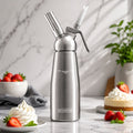 Nuvantee Professzionális Habszifon 500 ml – Alumínium Tejszínhab Adagoló 3 Díszítő Fejjel, N2O Patronhoz-BShopy