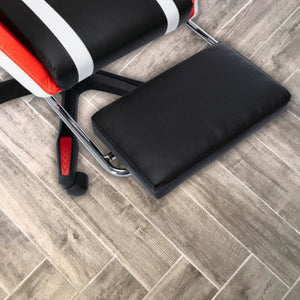 OFCASA Ergonomikus Gamer Szék Narancssárga-Fehér, Lábtartóval-BShopy