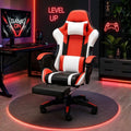 OFCASA Ergonomikus Gamer Szék Narancssárga-Fehér, Lábtartóval-BShopy