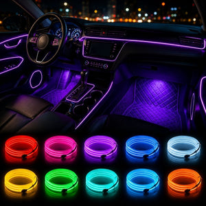 OneLED Autós LED Szál, Vágható LED Fény, USB Töltésű 2m-BShopy