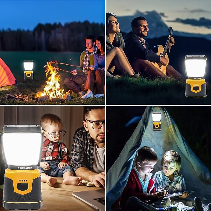 Pngos Narancssárga LED Hordozható Kempinglámpa - 1000 Lumen - BShopy