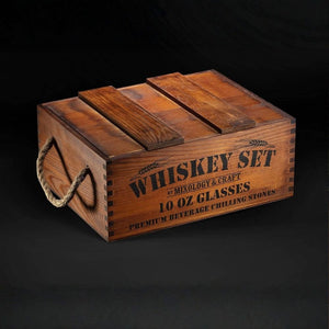 Prémium Whisky Szett 15 Részes - Kristály Poharakkal, Whisky Kövekkel és Bár Kiegészítőkkel - BShopy
